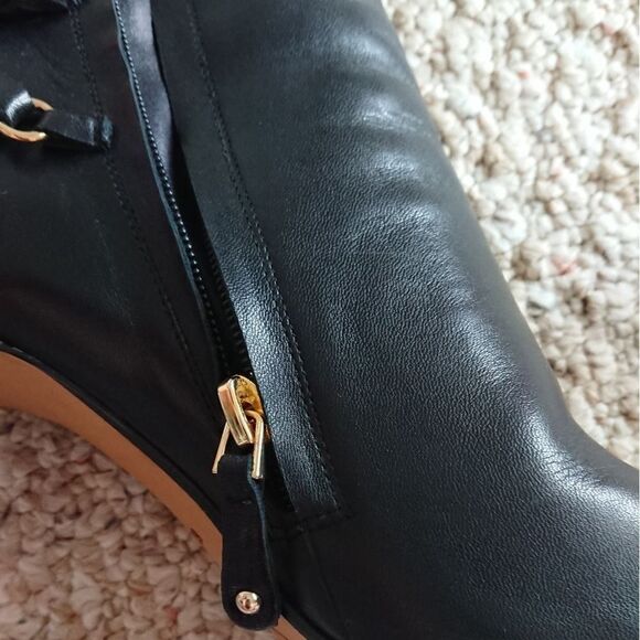 Halogen black Leather Booties size 6.5 - Picture 10 of 14